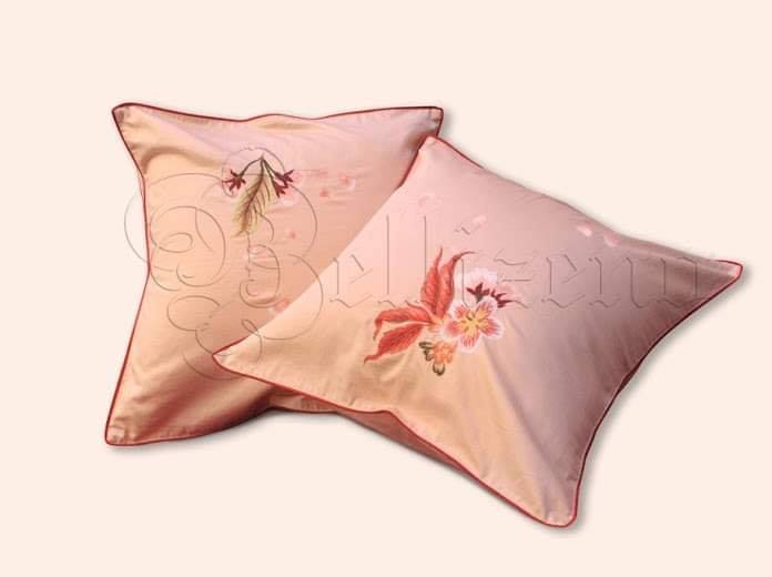 Cherry blossom vỏ gối sofa - kem đậm